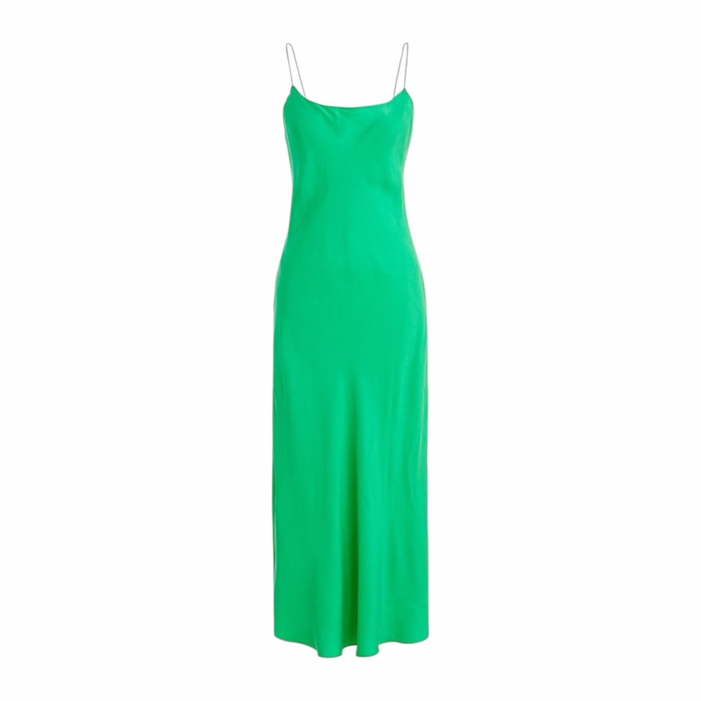 J.Crew - Gwyneth Cupro-Blend Slip Dress - Emerald Green - Sz. 8